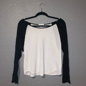 Black and White Baseball Tee